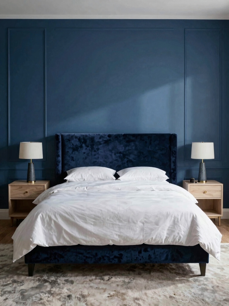 sophisticated navy accent decor