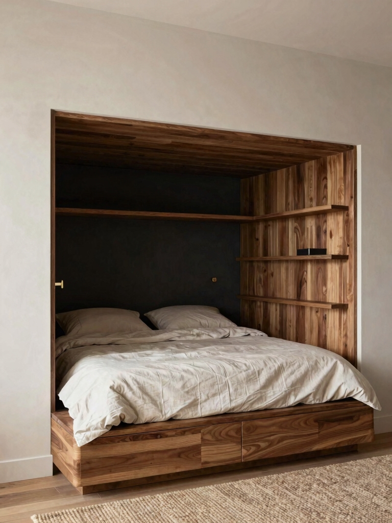 space saving bed niche ideas