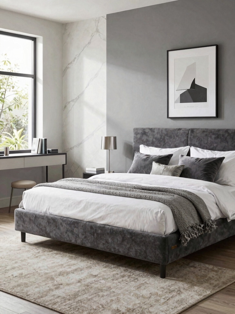 stylish grey and white decor