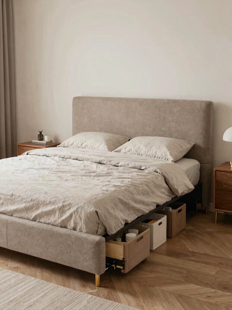 stylish hidden under bed storage