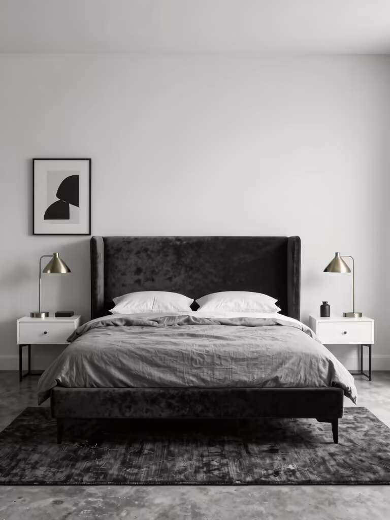 stylish monochrome bedroom designs