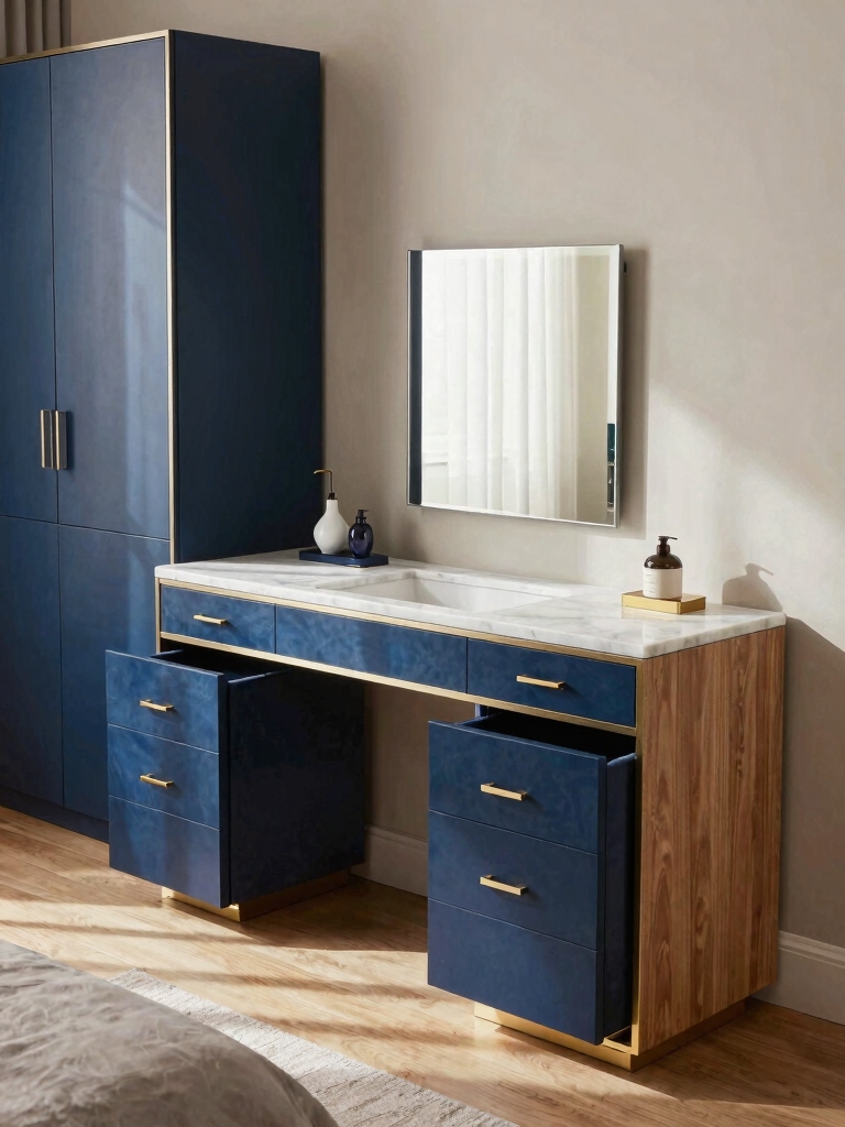 stylish organized vanity storage