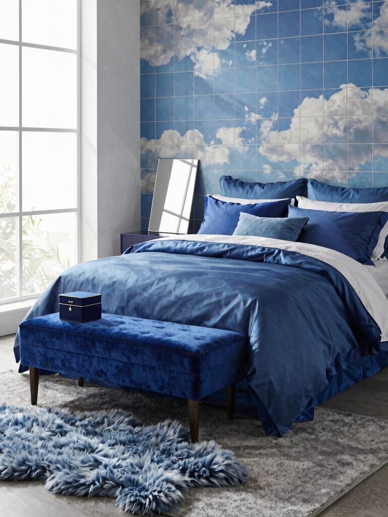 textured blue serenity layers