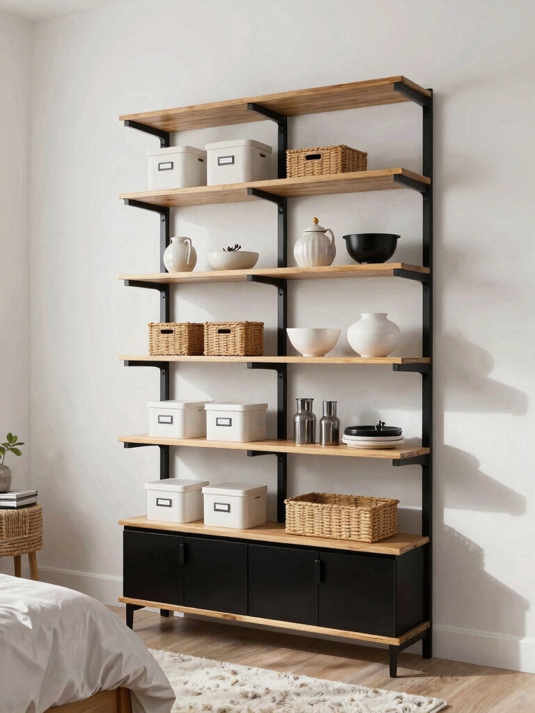 vertical shelving for storage