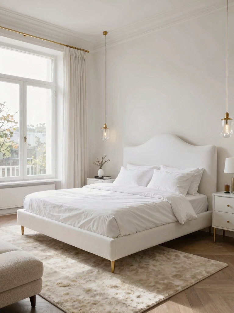 vibrant bedrooms with white furniture