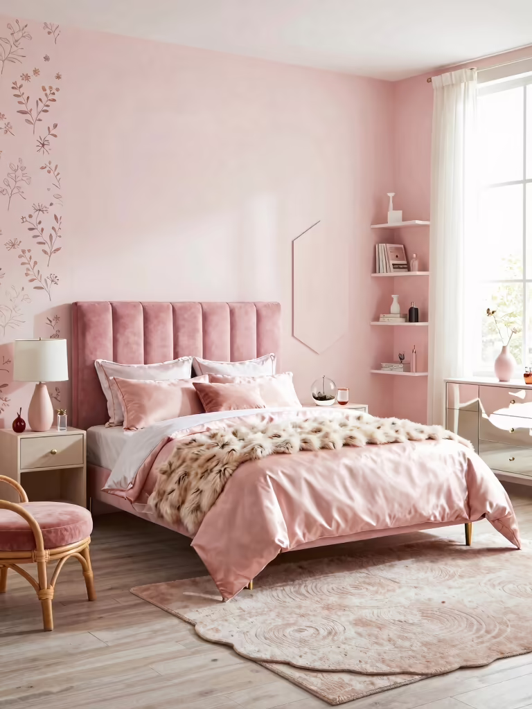 vibrant pink bedroom designs