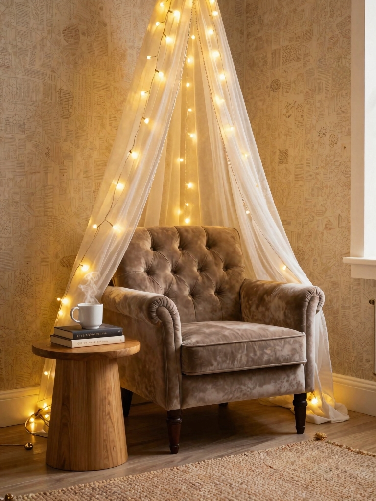 warm practical reading nook