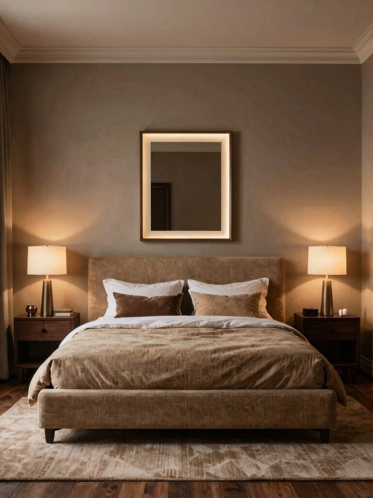 warm sophisticated brown bedrooms